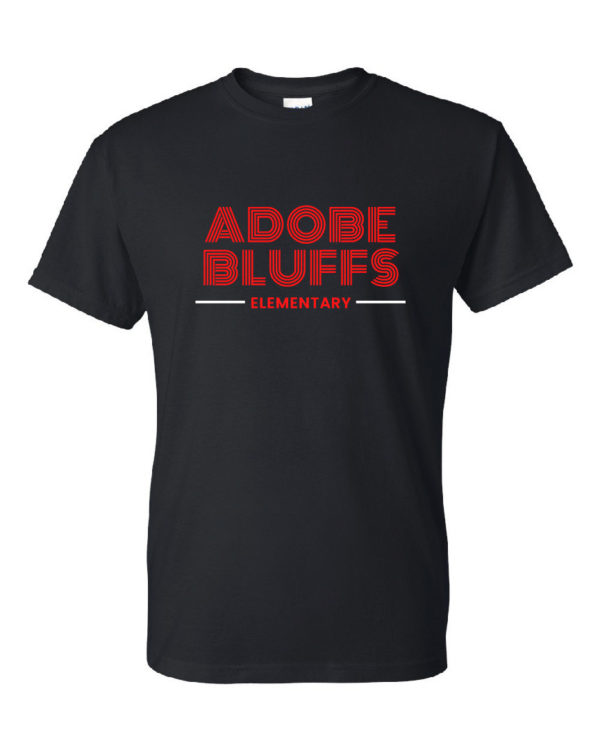 Adobe Bluffs 2021 Red Logo Black T-shirt